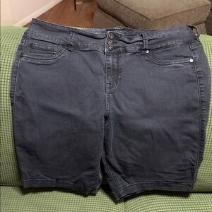 torrid Washed Black Bermuda Shorts